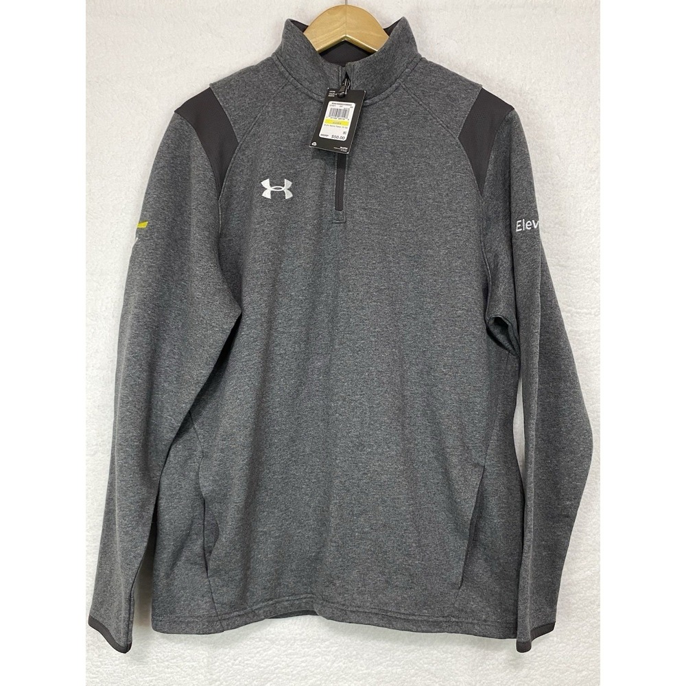 Under Armour Mens Hustle Fleece 1/4 Zip Pullover Grey 1310071 Medium NWT